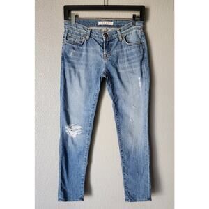 J brand Aoki Tulum Cropped Boyfriend Distressed Jeans